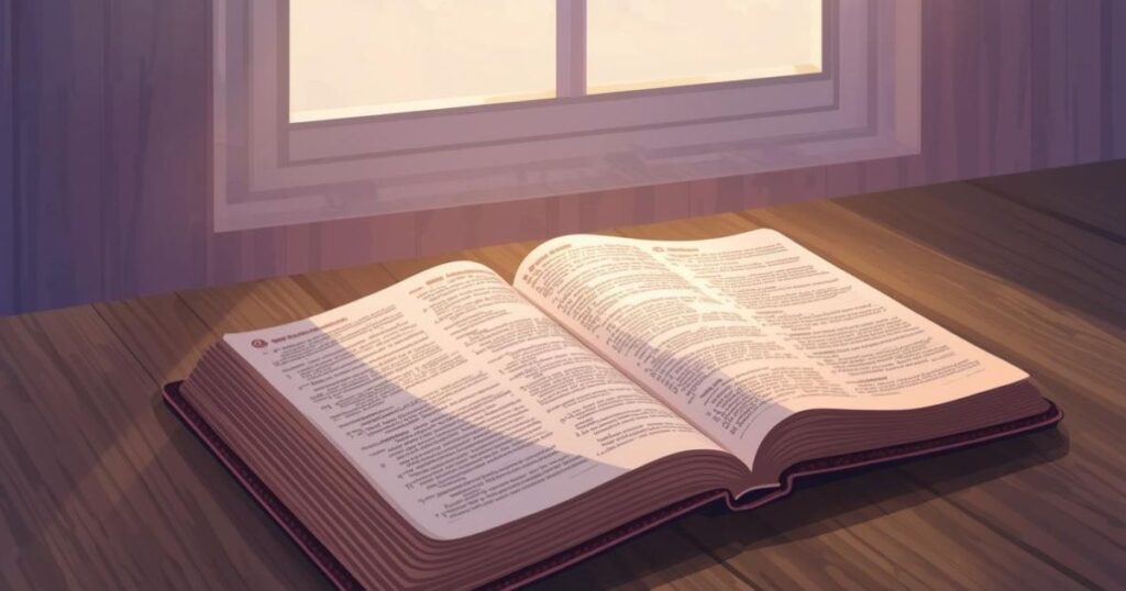 Open Bible in soft morning light symbolizing biblical wisdom, discernment, and boundaries in helping others