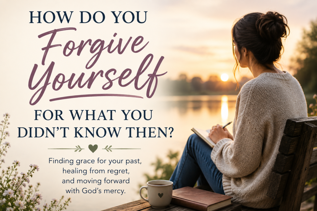 How do you forgive yourself for what you didn’t know then shown through a woman in quiet reflection and grace